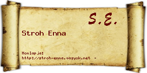 Stroh Enna névjegykártya